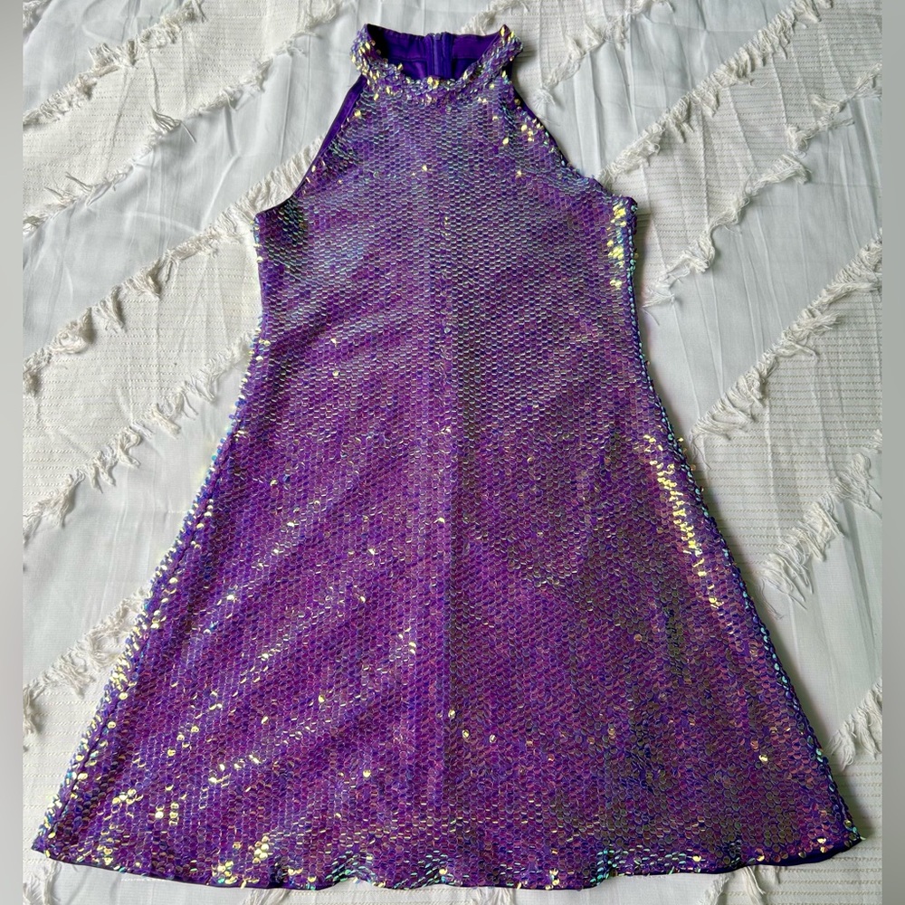 Purple Sequin Dress BRAND NEW Small 4 SHEIN